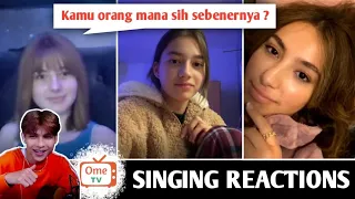 Ketika cowok indo pegang Gitar + Nyanyi bule bule auto terkagum | SINGING REACTIONS OmeTV