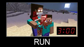 Minecraft wait what meme part 448 (scary herobrine and steve)