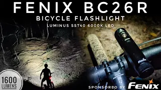 Fenix BC26R Bike Flashlight, 1600 lm & BC05R V2.0 Taillight | Night ride on road and Off-Road