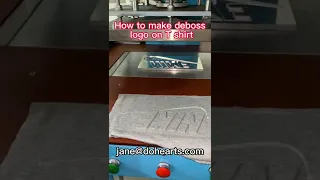 how to make 3D debossed logo embossed Nike Adidas label on t shirt garment fabric