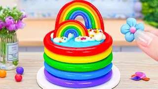 Double Rainbow Buttercream Cakes🌈1000+ Satisfying Rainbow  Chocolate Cake Recipe Decorate💖Sun Cakes
