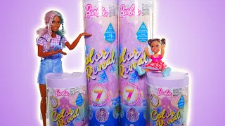 Rodzinka Barbie otwiera Nowe Tuby Niespodzianki Barbie Color Reveal!+Konkurs