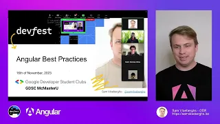 Devfest 2023: 'Angular Best Practices' with GDE Sam Vloeberghs