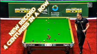 Ronnie O'Sullivan vs John Higgins | Riyadh Season World Masters Snooker 2024 (4 Centuries in a Row)
