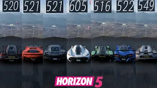 FORZA HORIZON 5 - TOP SPEED BEYOND LIMITS - ALL HYPER CARS MAXIMUM SPEED LIMIT - 4K 60 FPS ||