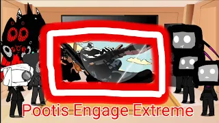 Skibidi toilets react to Pootis Engage Extreme