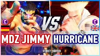 SF6 🔥 MDZ Jimmy (Ryu) vs Hurricane (Guile) 🔥 Street Fighter 6