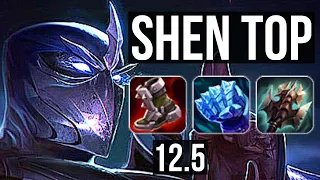 SHEN vs RIVEN (TOP) | 6/0/8, Rank 5 Shen, 400+ games, Dominating | KR Grandmaster | 12.5