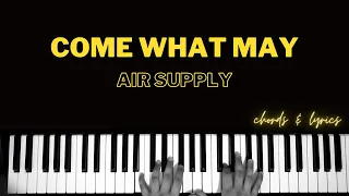 Come What May - Air Supply | Piano Cover Accompaniment Backing Track Karaoke Tutorial Chords