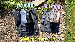 i7 7700K vs i3 12100F - Can The Last Quad Core i7 Keep Up?