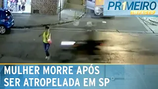 Mulher morre atropelada por motociclista em São Paulo | Primeiro Impacto (08/04/24)