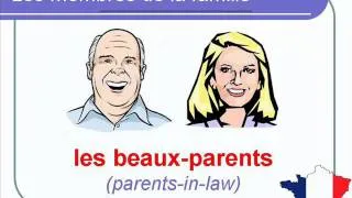 French Lesson 38 - FAMILY MEMBERS in French Membres de la famille Miembros de la familia en francés