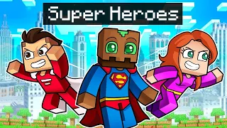 Minecraft PERO tenemos PODERES de SUPER HEROES!
