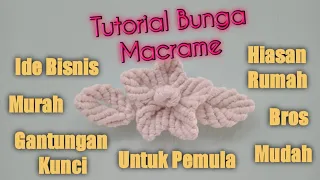 DIY Macrame Flower Mini || Bunga Macrame kecil Tutorial