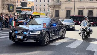 PRESIDENTE SERGIO MATTARELLA VA AL FUNERALE GIORGIO NAPOLITANO SCORTA CORAZZIERI