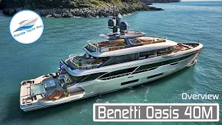 Benetti Oasis 40M Superyacht Overview at 2021 Cannes Yacht Festival