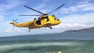 Colwyn Bay Dramatic Helicopter Rescue- at Rhos-on-Sea  25-07-2013