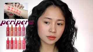 [ REVIEW + SWATCHES ] NEW PERIPERA INK AIRY VELVET TINT 01-10 || 2019 S/S ||