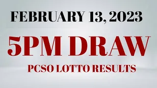 Lotto Result Today 5pm Draw February 13 2023 PCSO #lottoresulttoday #lotto5pmlive