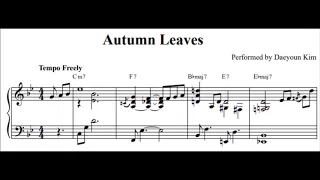 [Jazz Standard] 'Autumn Leaves' for solo piano (sheet music)