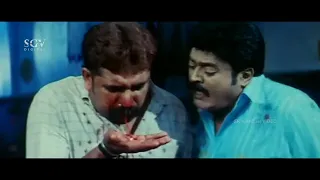 Drunken Jaggesh Fights With Rowdies to Save Lover | Kodagana Koli Nungittha Movie Comedy Scene