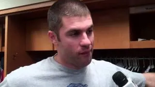 Joe Mauer after his ninth-inning hit breaks up Anibal Sanchez's no-hit bid