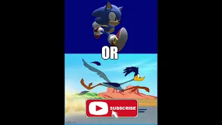 Who Is Faster: Sonic OR Roadrunner? #shorts_video #trending #cartoon