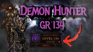 Diablo 3 Season 30 Demon Hunter GR 134 in 3:35 min GoD DH