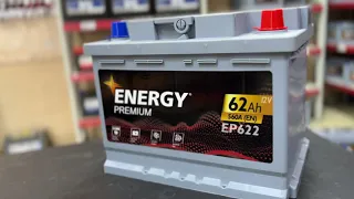 Аккумулятор ENERGY PREMIUM EP622 (62 A/H), 560A R+. Обзор технических характеристик