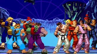 [KOF Mugen] Memorial | Cyber Street Fighter Team vs Original Street Fighter Team [ 4vs4 ]