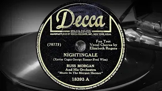 NIGHTINGALE - RUSS MORGAN And His Orchestra, Vocal Chorus by Elizabeth Rogers (1942)