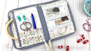 Easy Zip Around Notions Pouch // SEWING TUTORIAL!!