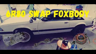 6r80 Swap Turbo 351w Foxbody Mustang - Part 5 Installing Trans & Support