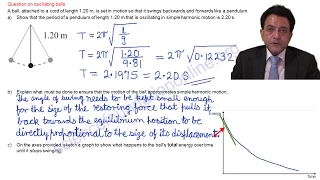 Simple Harmonic Motion: Oscillating balls exam question answer explanation - NCEA Physics Level 3