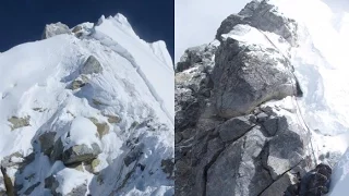 Hillary Step near Mount Everest's top has collapsed