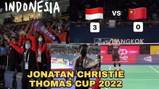 Jonatan Christie vs Le Shi Feng || Thomas Cup [INA-CHN]