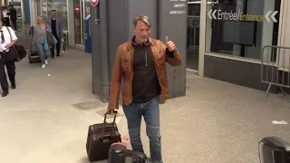 EXCLUSIVE : Mads Mikkelsen arriving at Nice airport for Cannes Film Festival