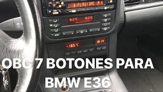 NUEVO OBC PARA EL BMW E36 318IS COUPE TEMPERATURA EXTERIOR CON SENSOR DIGITAL 7 BOTONES ORIGINAL