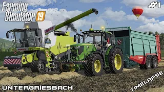 Moving to new farm and harvesting | Animals on Untergriesbach | Farming Simulator 19 | Episode 1