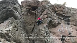 Rock Climbing in Tenerife. Arico Route Rebecca (5+)