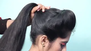 how to make stylish puff hairstyle || front puff || messy bun || bun || hairstyles | easy hairstyles