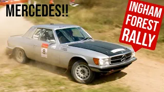 Mercedes 450SLC Rally Car - Stuart Bowes and Jon Thomson at Ingham Forest Rally