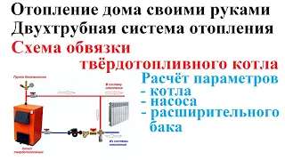 Обвязка твёрдотопливного котла. Подробная схема. Отопление дома своими руками