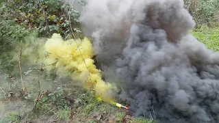 Bothmer Pyrotechnik (Pyroland) - Rauch Granate schwarz-gelb [HD]