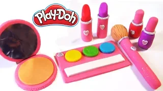 Play Doh Makeup Set  How to Make Lipstick, POWDER, Eyeshadow, Nail Polish  Play Doh craft for Kids