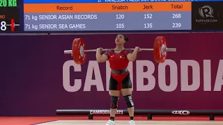 2023 SEA Games: Vanessa Sarno defends weightlifting gold with ease