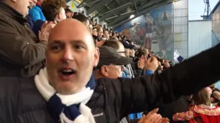 Falkirk FC vs Hibernian - Falkirk fans celebrate, 3-2, 13th May 2016