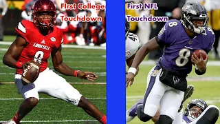 NFL Stars 1st College Touchdown vs 1st NFL Touchdowns || HD