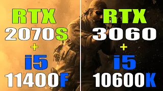 RTX 2070 SUPER + INTEL i5 11400F vs RTX 3060 + INTEL i5 10600K || PC GAMES TEST ||