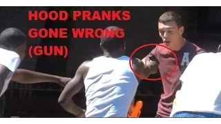 HOOD PRANKS GONE WRONG - GETTING BAD PUNCHES - 2016 - MUST SEE!!!